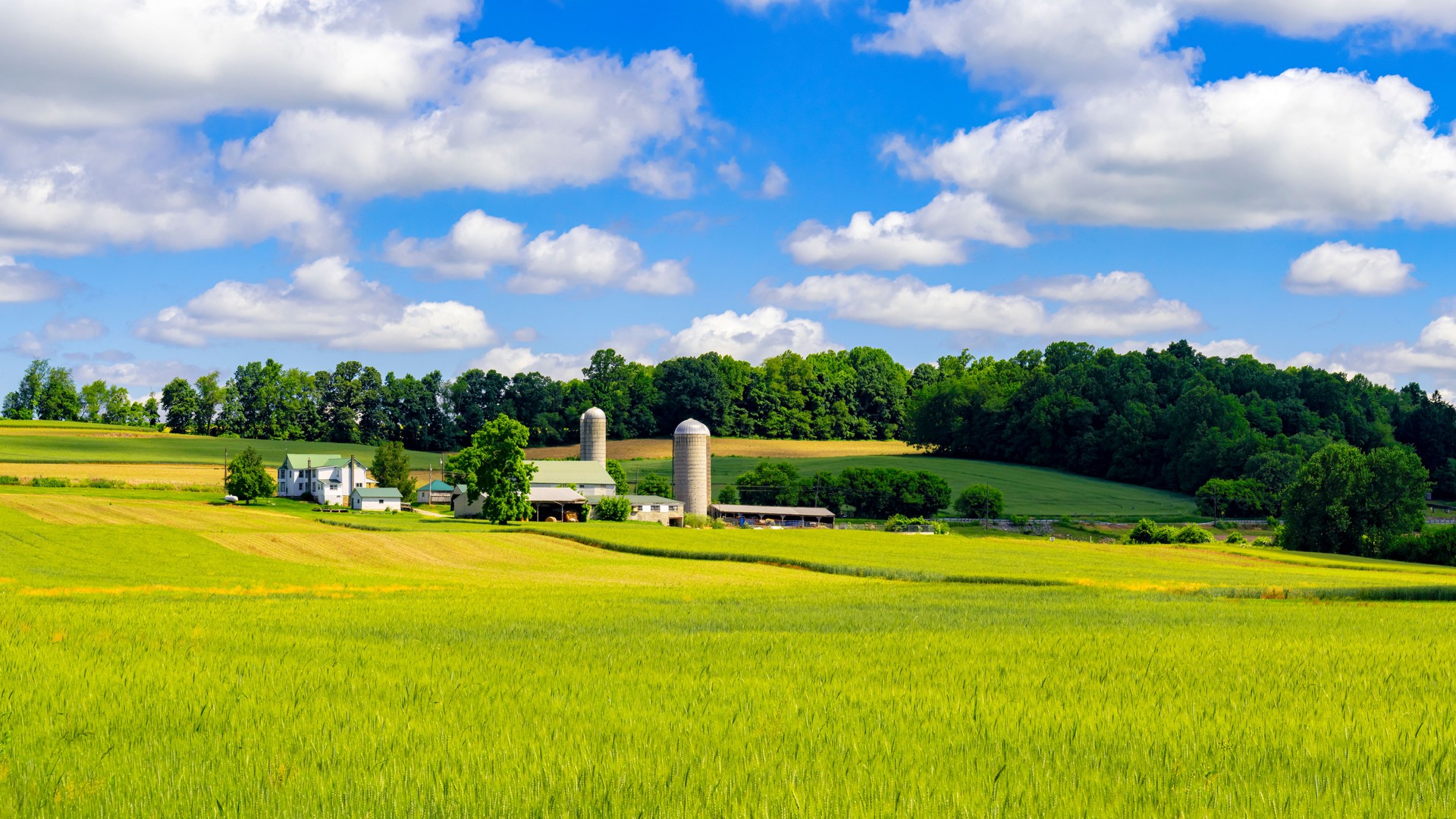 Amish Farmland near Strasburg in Lancaster County, Pennsylvania